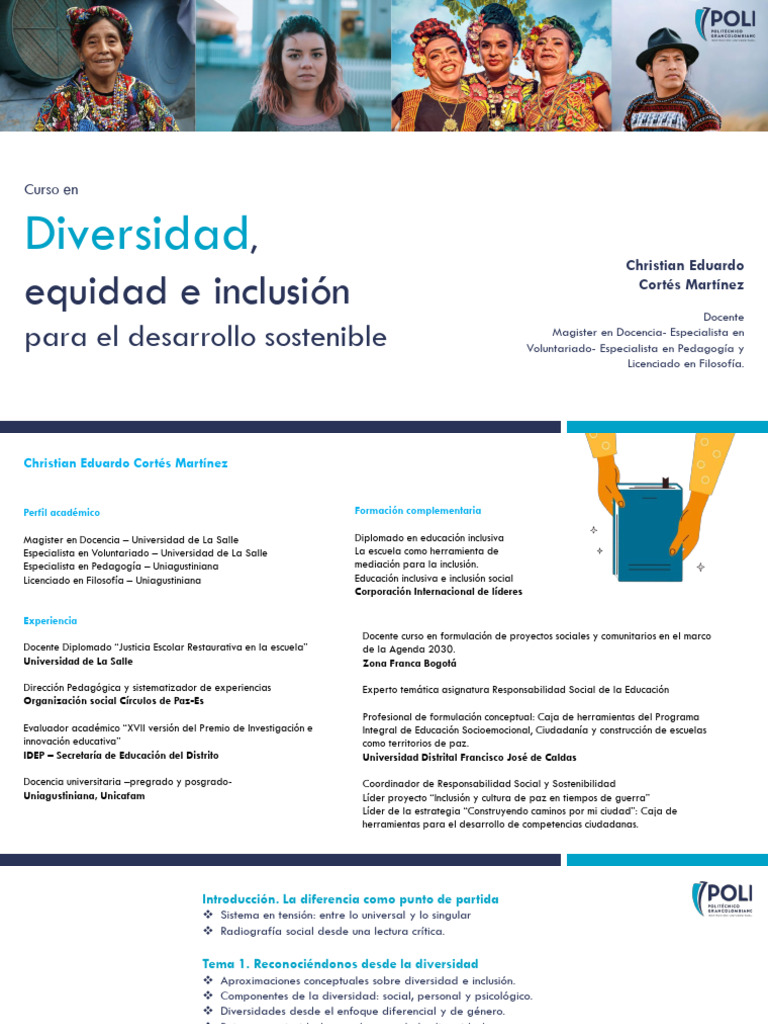 Curso sobre Diversidad e Inclusión Sostenible | PDF | Responsabilidad ...