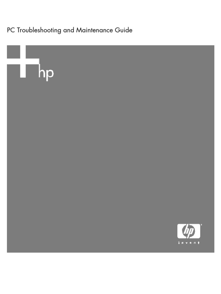 HP PC Maintenance and Troubleshooting | PDF
