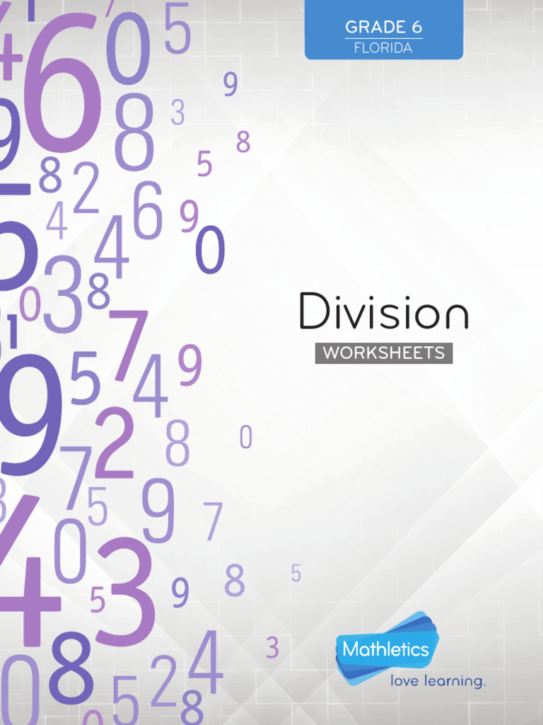 Grade 6 Division Worksheets Florida | PDF | Number Theory | Arithmetic