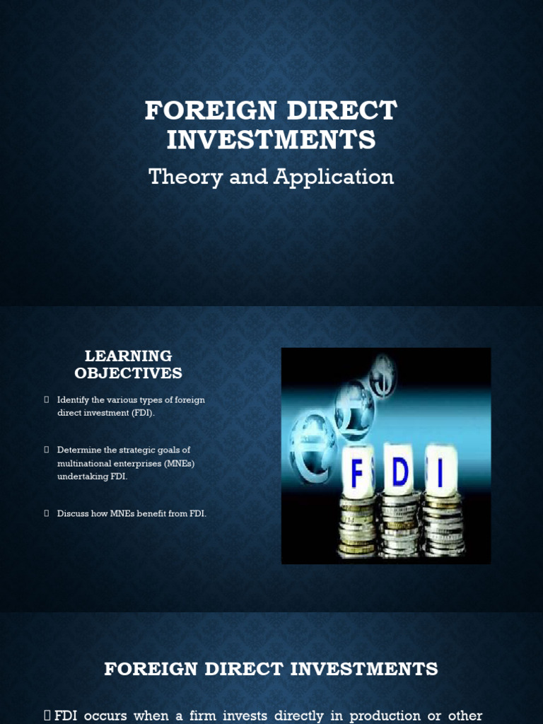 Q1 Wk3 - FDI Applications and Theory - S | PDF | Foreign Direct ...