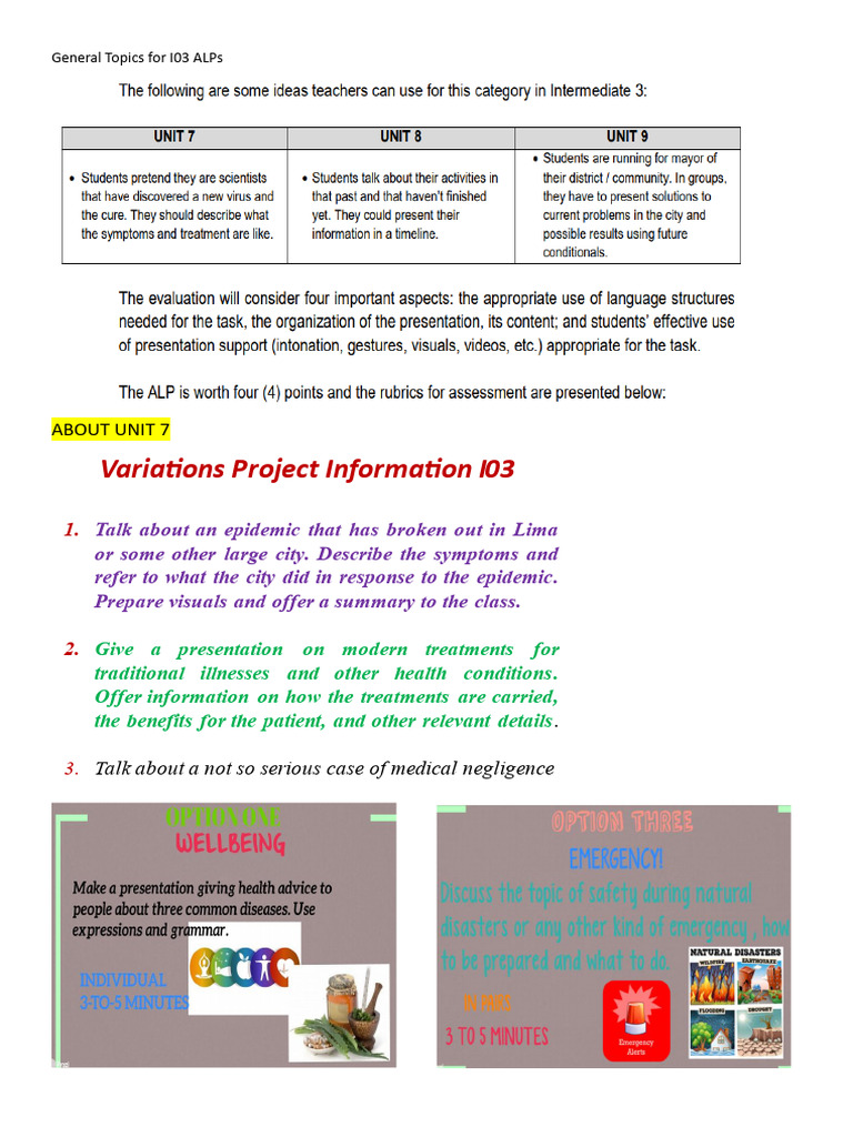 I03 Altern ALPS Obj & Plan Format July 2025-2 | PDF