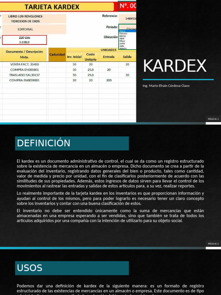 Guía Completa sobre el Kardex de Inventario | PDF | Precios