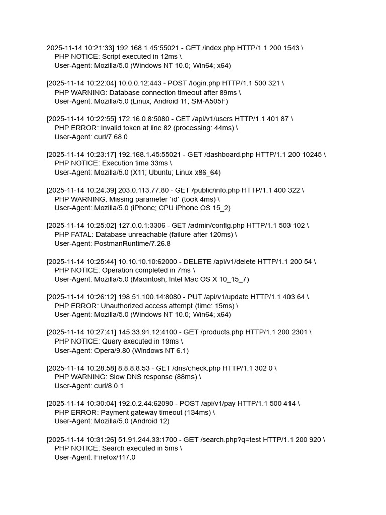 PHP Error Logs and User Requests | PDF | Microsoft Windows | Mac Os