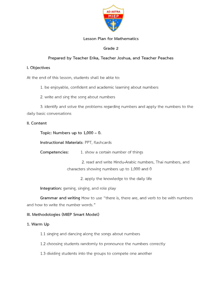 แผนจัดการ MIEP Primary 2 Mathematics by T. Erika^J T. Joshua and T ...