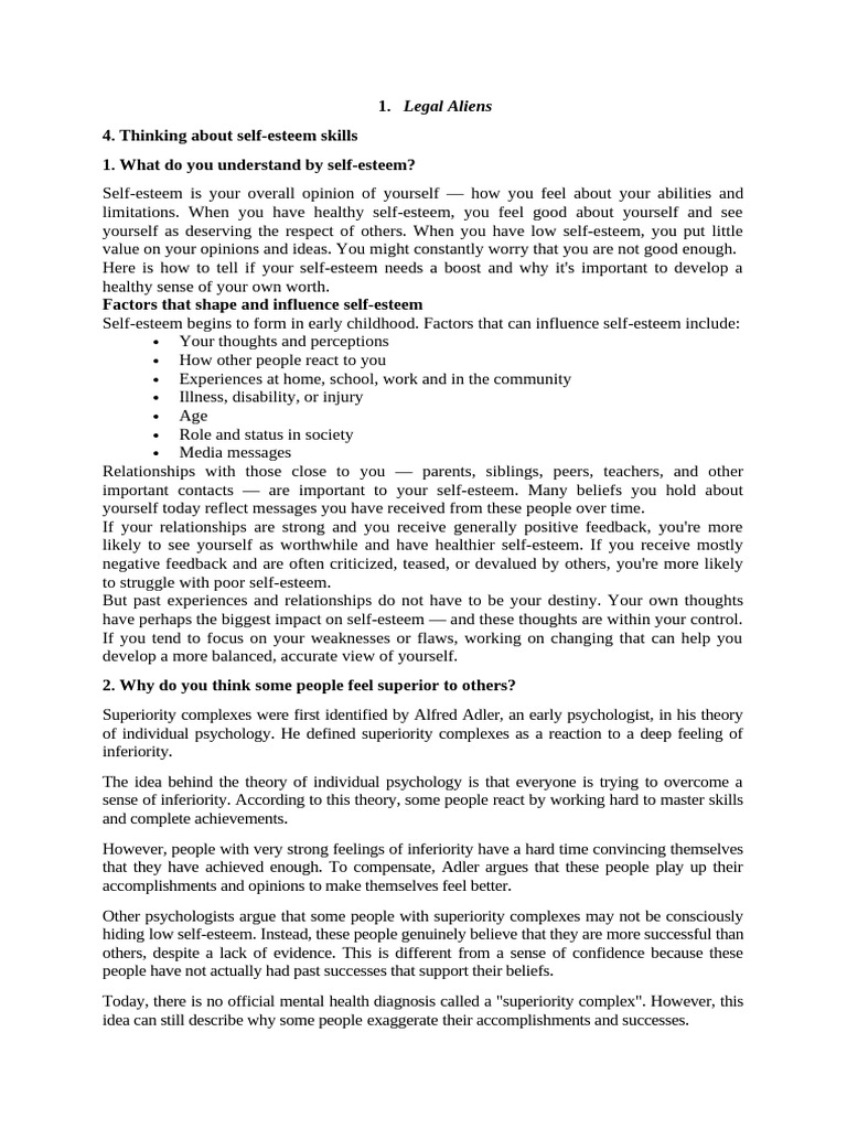 Understanding Self-Esteem and Its Impact | PDF | Self Esteem | Feeling