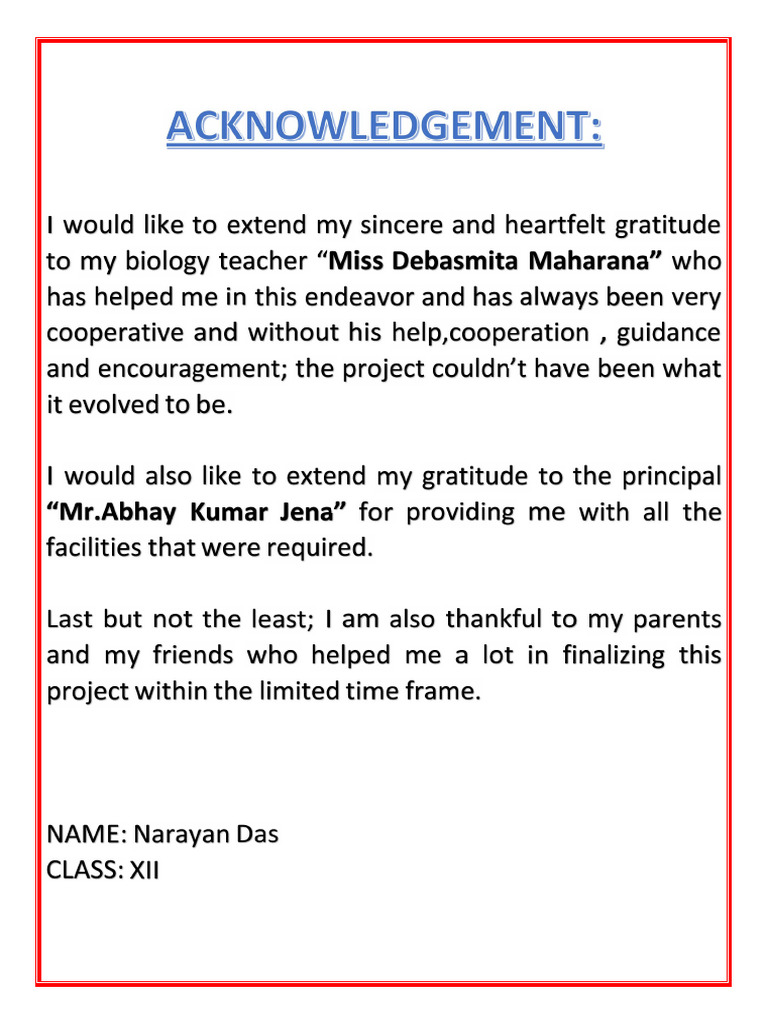 Acknowledgement | PDF