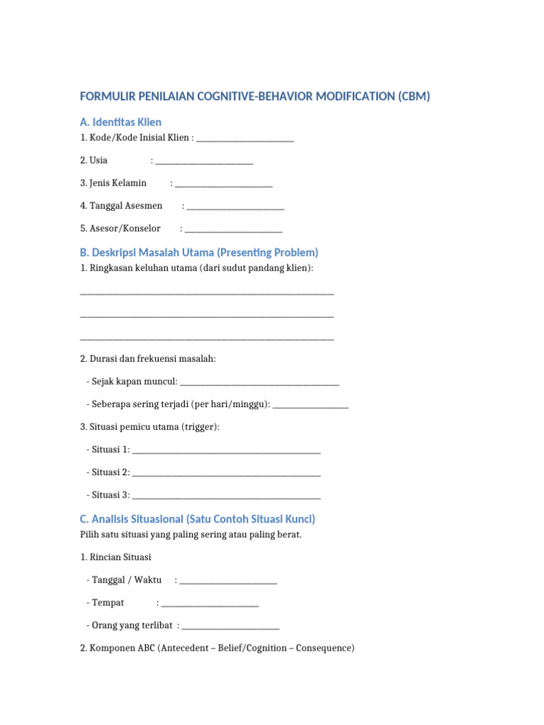 Format Penilaian CBM | PDF