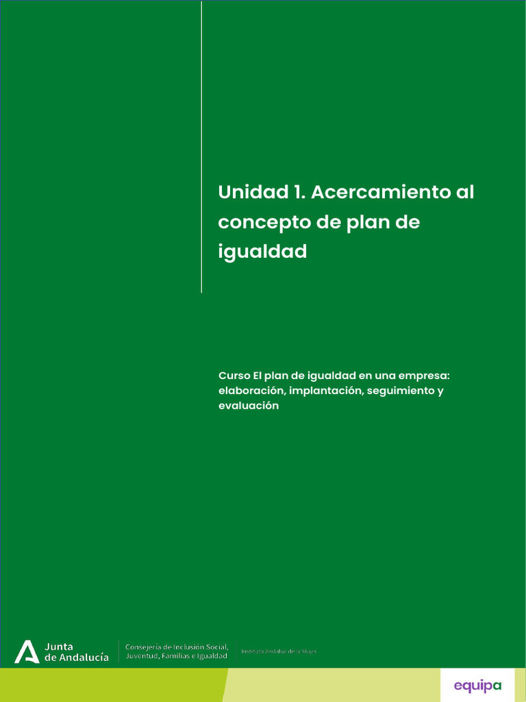 PlanIgualdadEmpresa U 1 v3 | PDF | Igualdad de género | Estudios de género