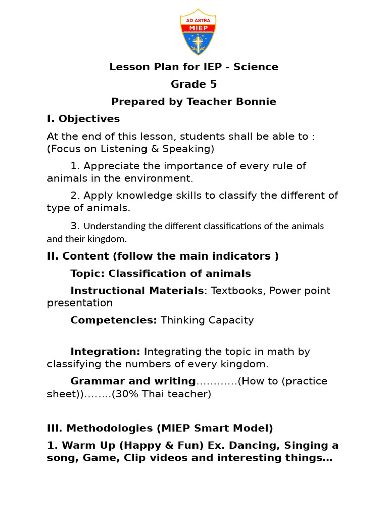 MIEP P5 Sample | PDF | Teachers | Procedural Knowledge