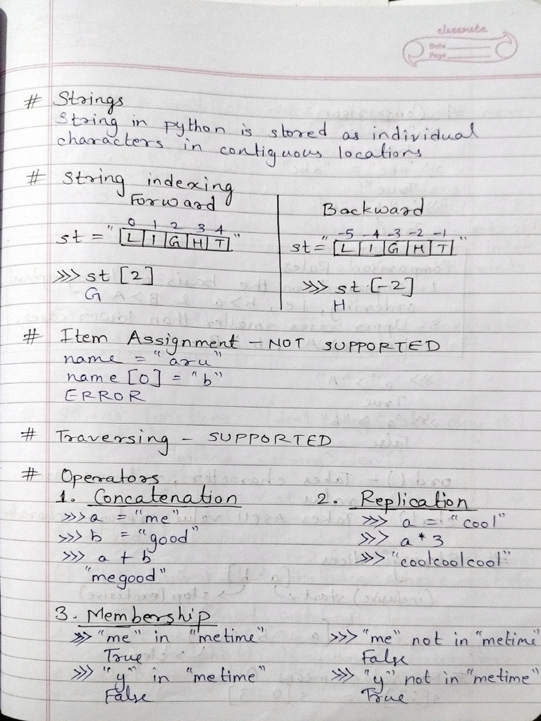 644207329 Revision Notes Chapter 2 Python Revision Tour 2 CBSE Computer ...