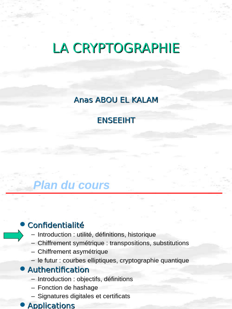Introduction à la cryptographie moderne | PDF | Cryptage | Cryptanalyse