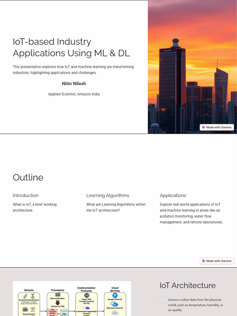 IoT and ML in Industry Transformation | PDF | Internet Of Things ...