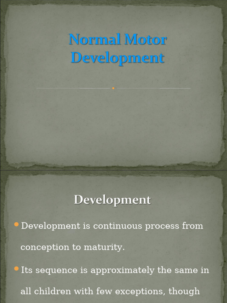1 Motor Development | PDF | Child Development | Speech