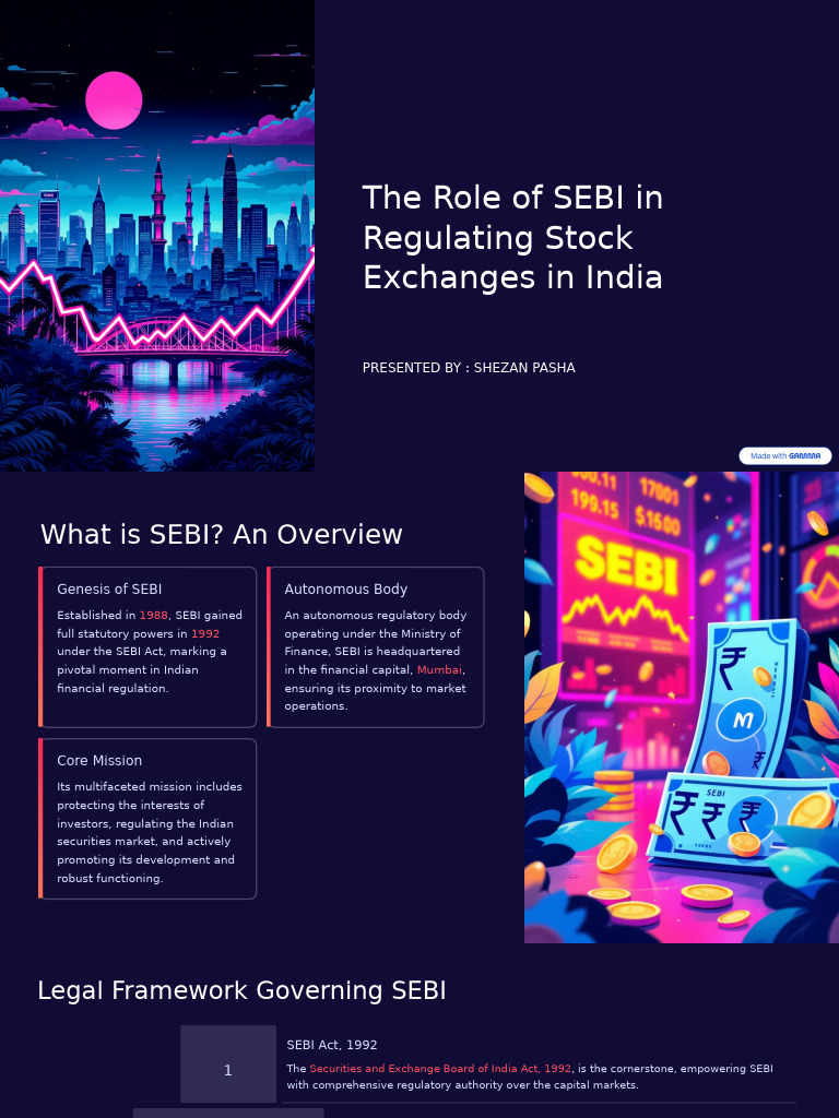 The Role of SEBI in Regulating Stock Exchanges in India | PDF | Stock ...