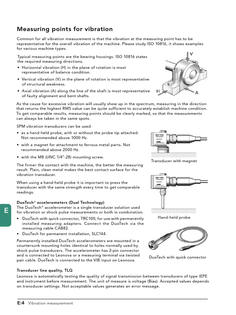 Vibration Measurement Techniques and Tools | PDF | Electrical Connector ...