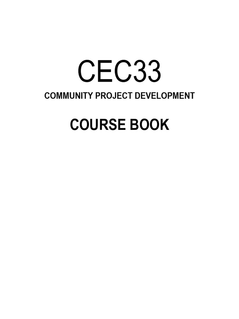 Community Project Development Course | PDF | Project Management ...