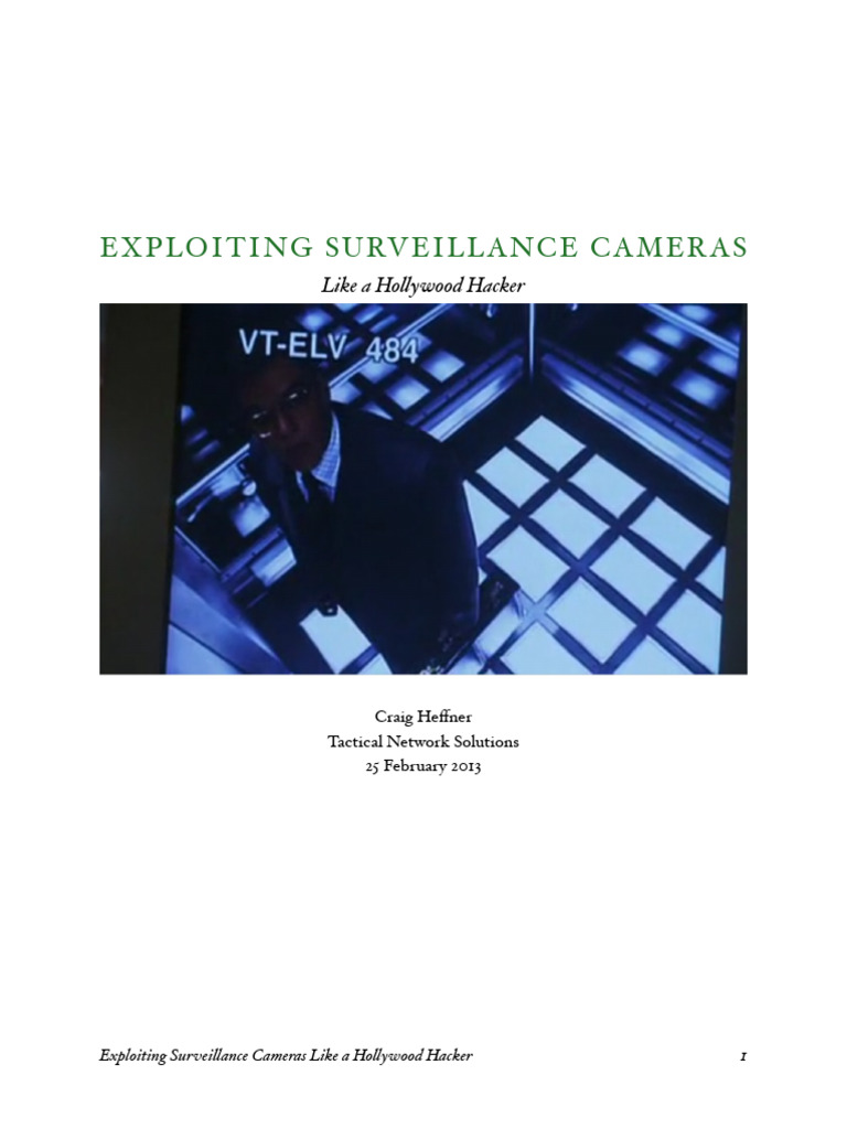 Exploiting Network Camera Vulnerabilities | PDF | World Wide Web ...