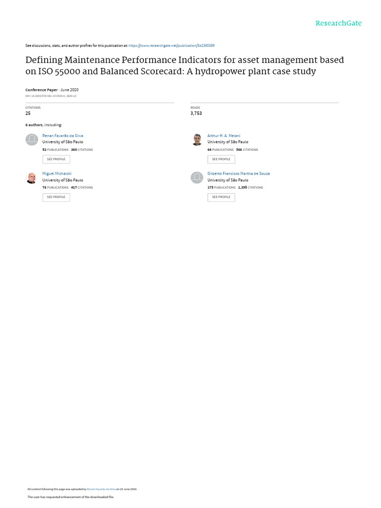 Maintenance Performance Indicators for Asset Management | PDF | Asset ...