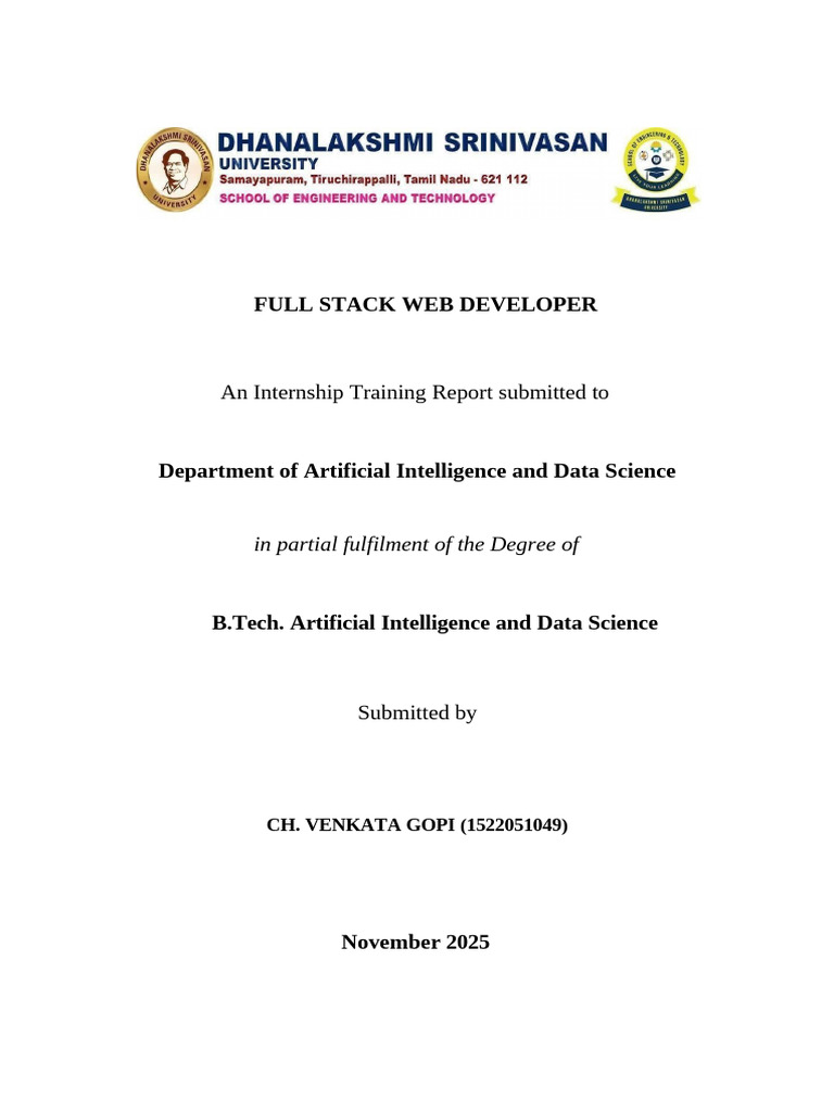 Intern Report Format | PDF | Software Development | Databases