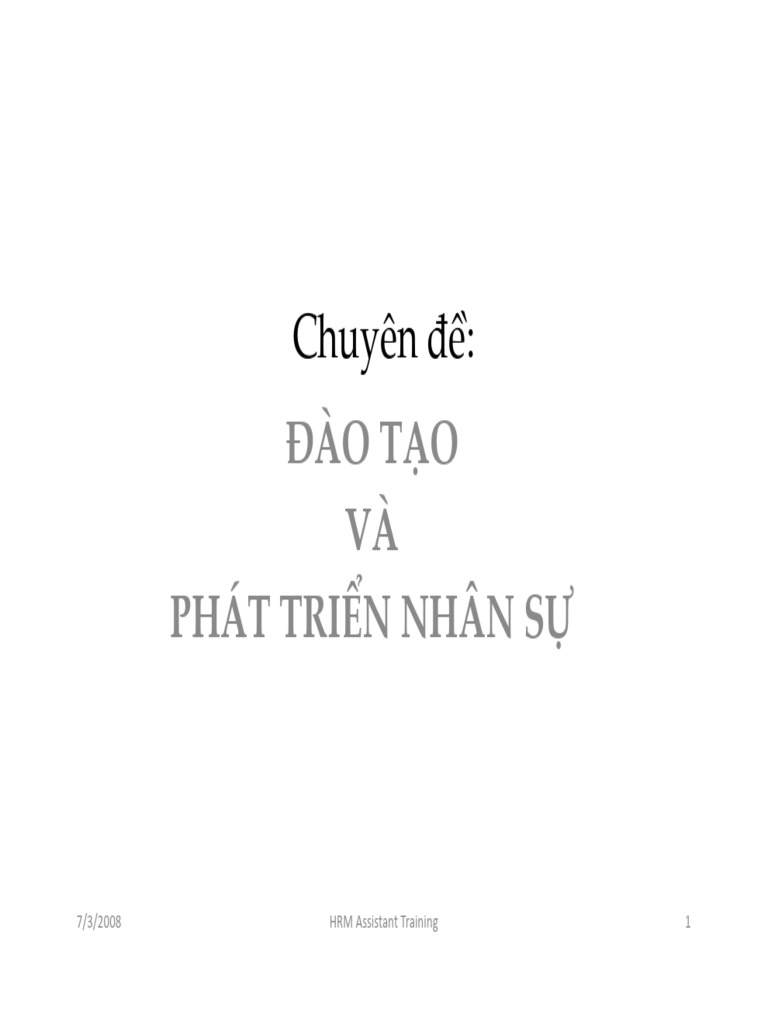 Dao Tao Va Phat Trien Nhan Su | PDF