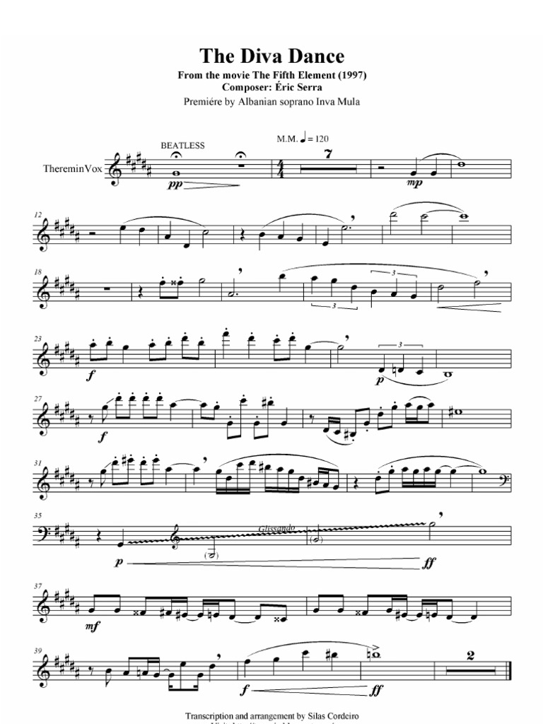 Sheet Music The For Theremin or | PDF Entertainment (General)