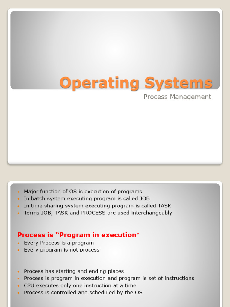 Understanding Process Management in OS | PDF | Process (Computing ...