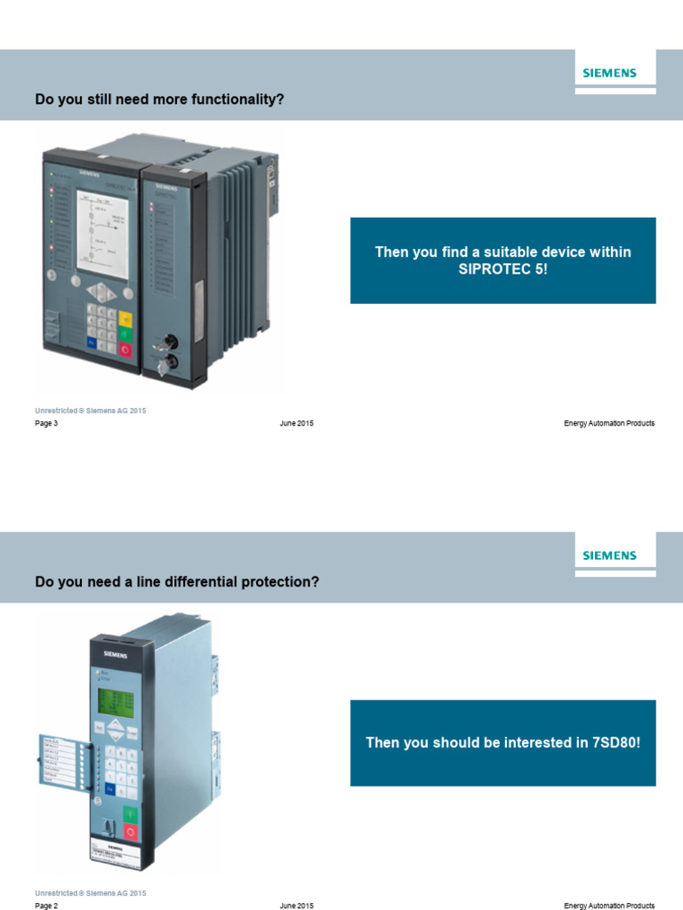 Line Differential Protection Devices Overview | PDF | Electrical ...