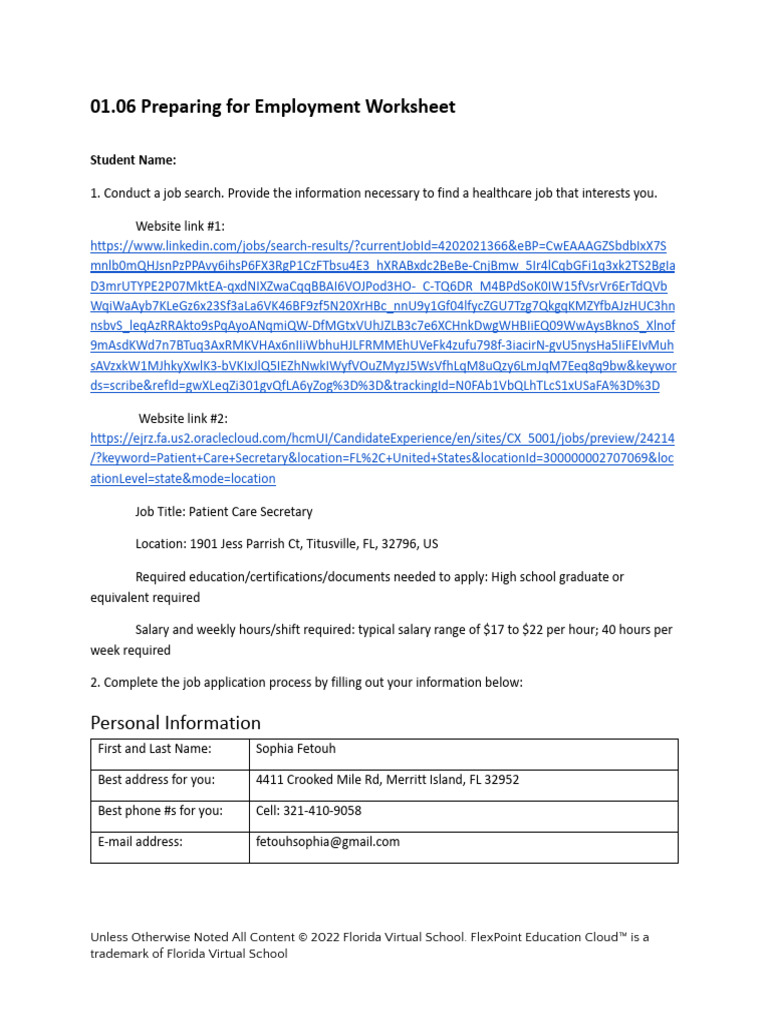HSF 01 06 Assessment | PDF