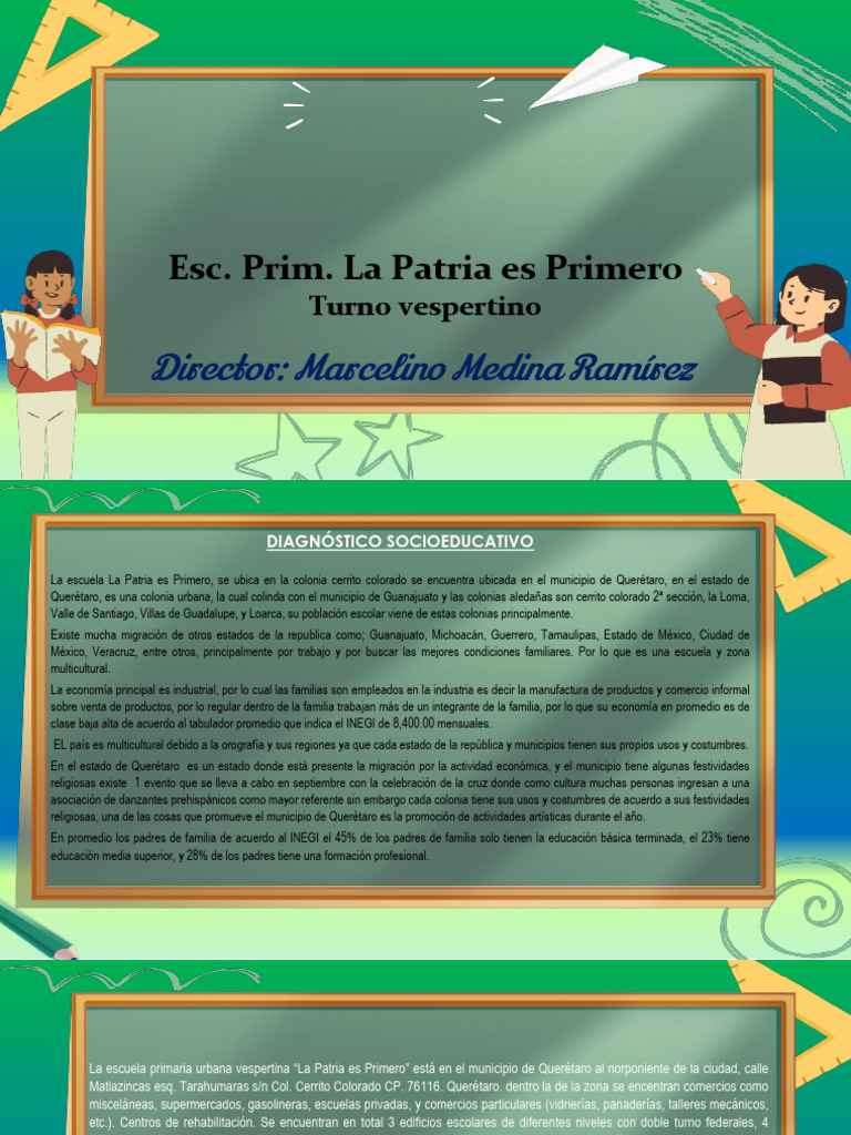 Mejora Continua en Escuela La Patria | PDF | Familia | Enseñando