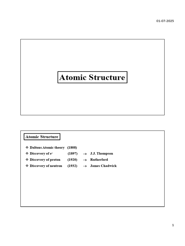 Atomic Structure and Wave Theory Overview | PDF | Electromagnetic ...