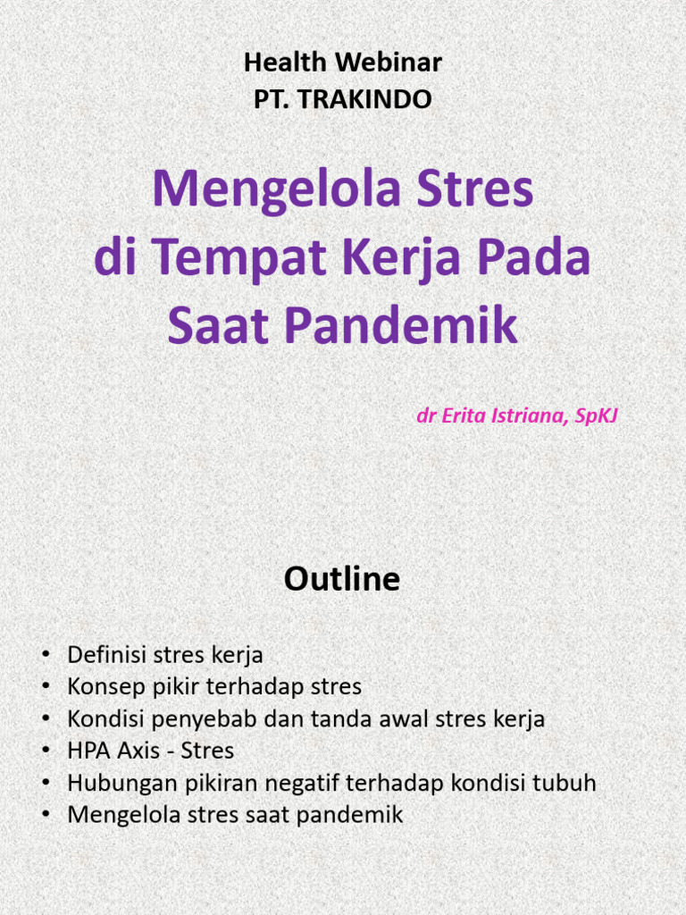 Kelola Stres Lawan Covid dr Erita Sp.KJ | PDF