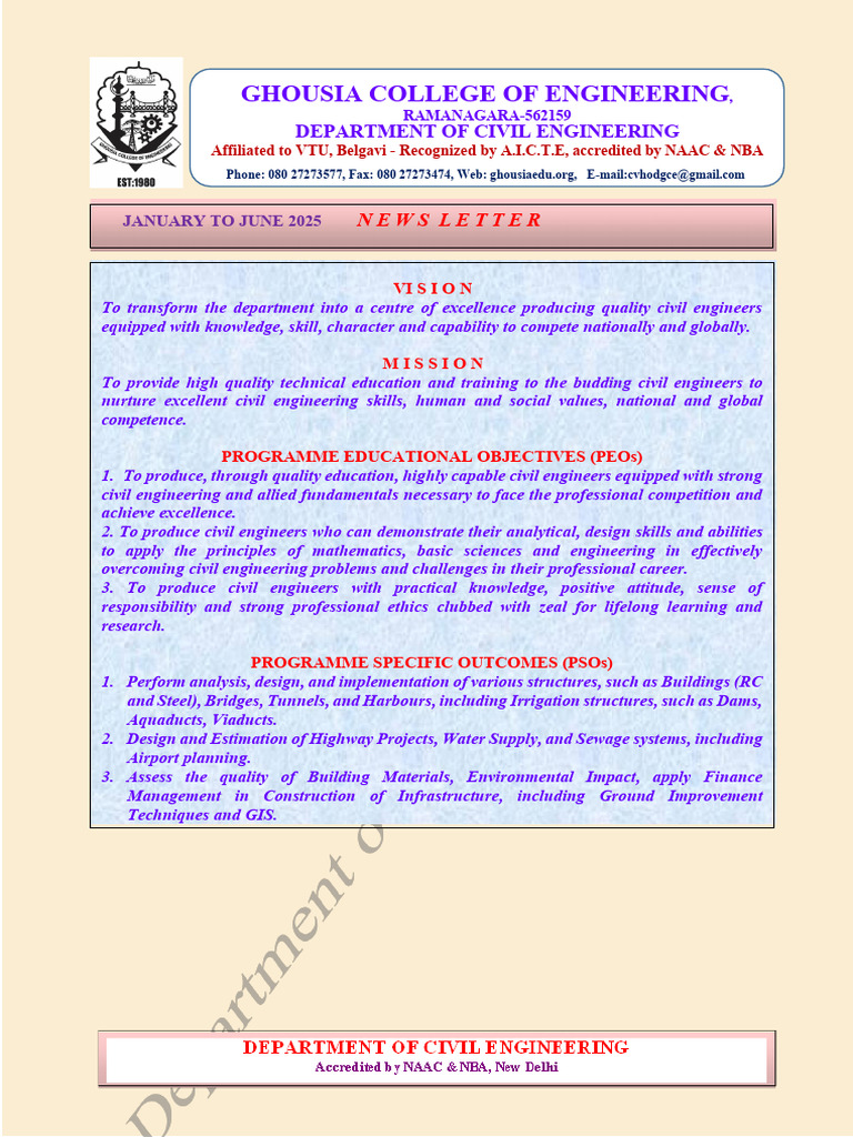 Civil Engineering Newsletter 2025 | PDF | Doctor Of Philosophy ...