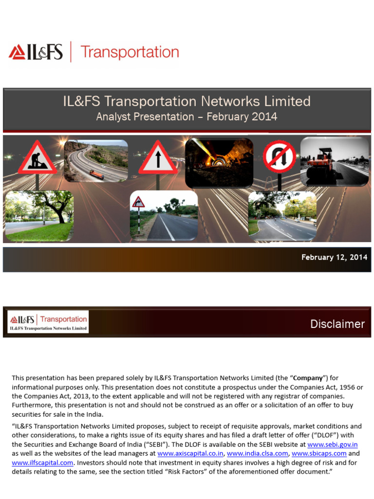 IL&FS Transportation Networks Overview | PDF | Debt | Revenue