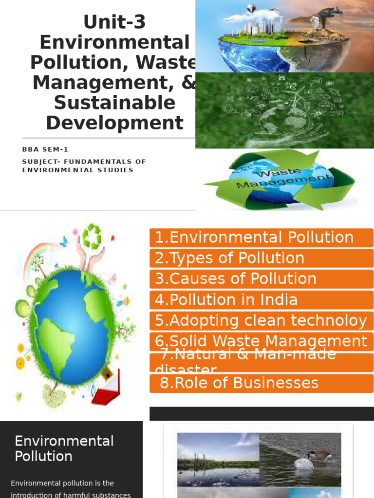 Environmental Pollution & Management Guide | PDF | Air Pollution ...