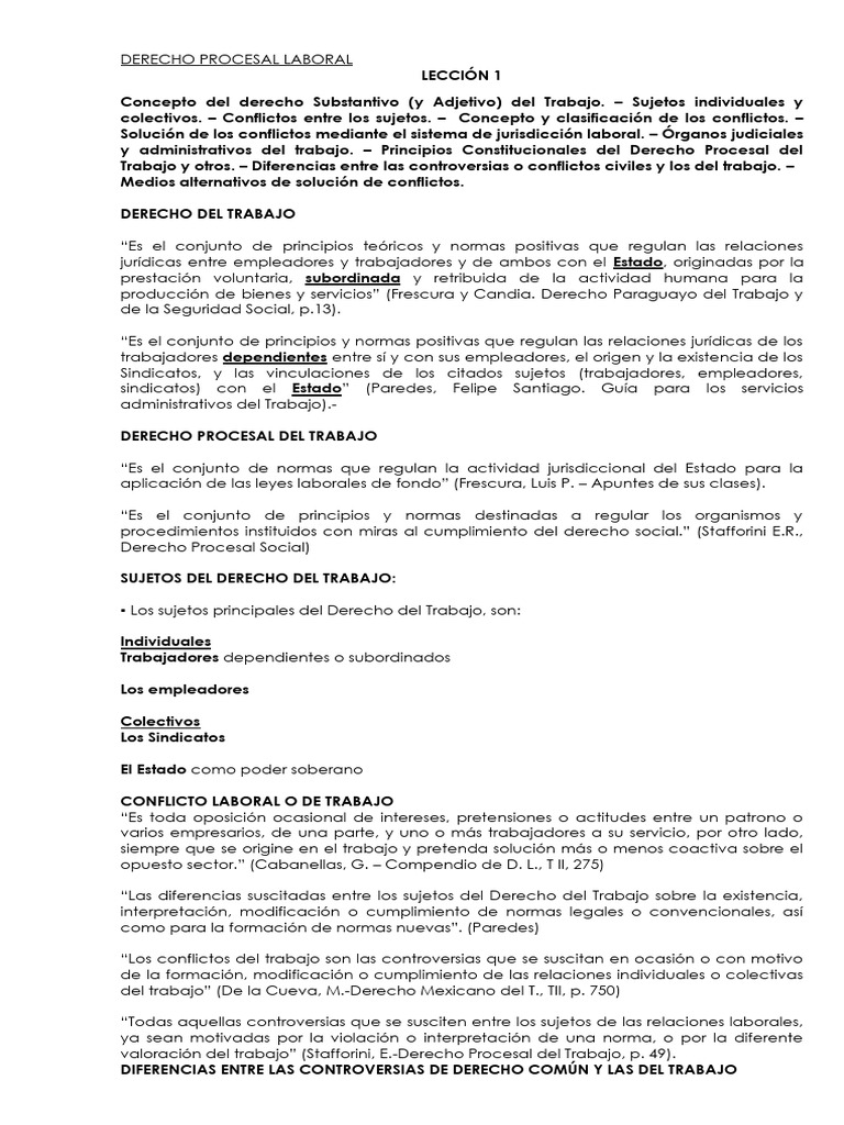 Introducción al Derecho Procesal Laboral | PDF | Ley procesal | Judicaturas