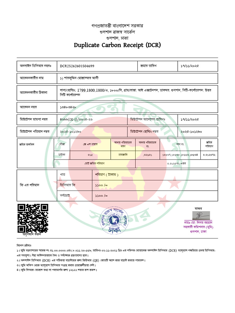 Duplicate Carbon Receipt (DCR) | PDF