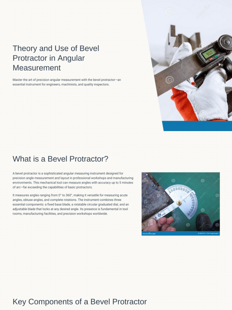 Theory and Use of Bevel Protractor in Angular Measurement (3) .PPTX ...