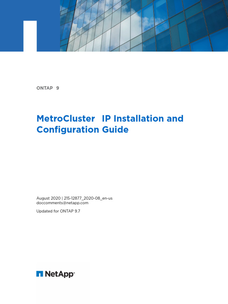 MetroCluster IP Installation and Configuration | PDF | Computer ...