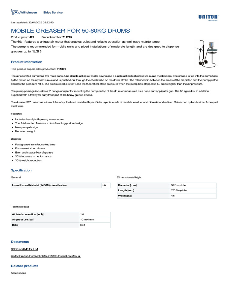 Mobile Greaser Pump for 50-60kg Drums | PDF | Pump | Piston