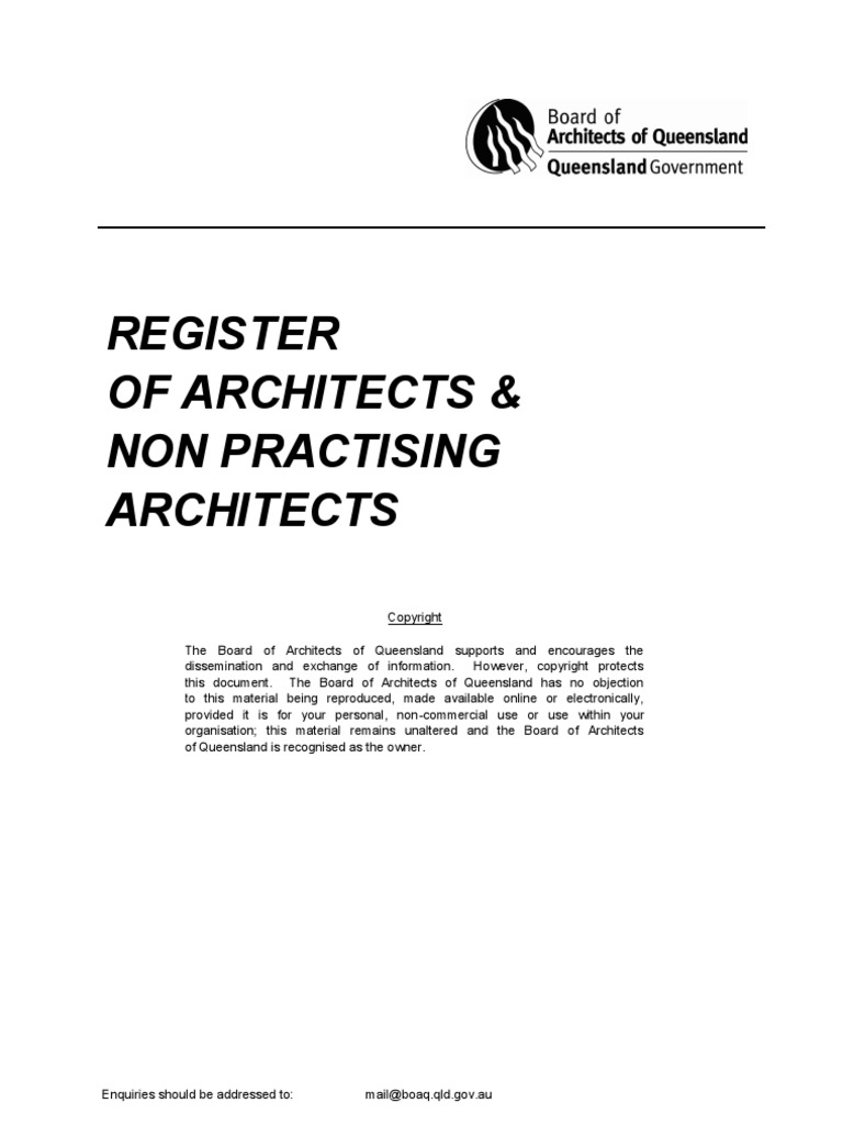 Register of Architects 13jan2012 | PDF | Home & Garden | Technology &  Engineering