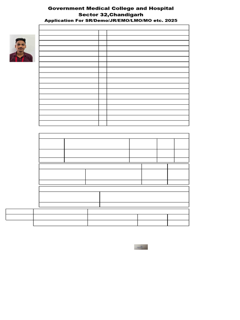 GMC Chandigarh Application 2025 Details | PDF