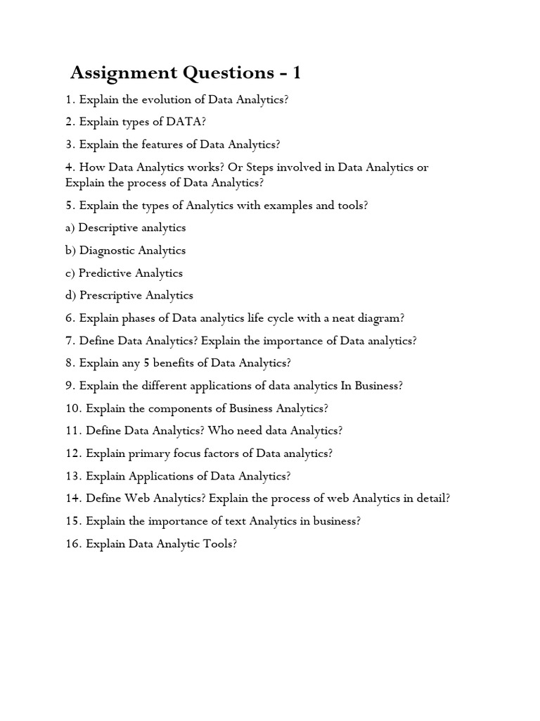 Unit 1 Assignment Questions | PDF