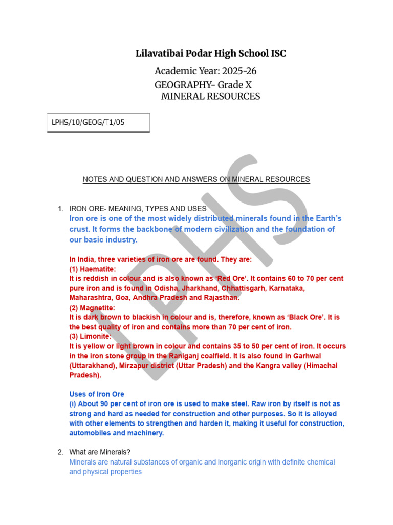 Mineral Resources All 3 Chapters 2025 | PDF | Petroleum | Biogas