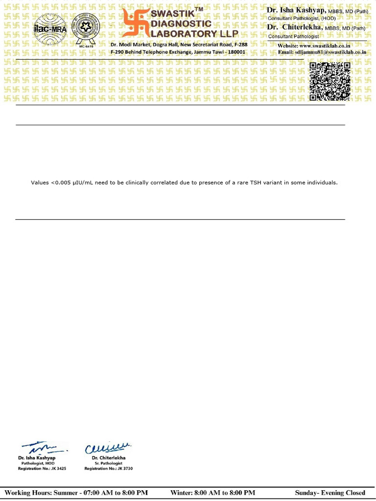 TSH Serum Test Results and Insights | PDF