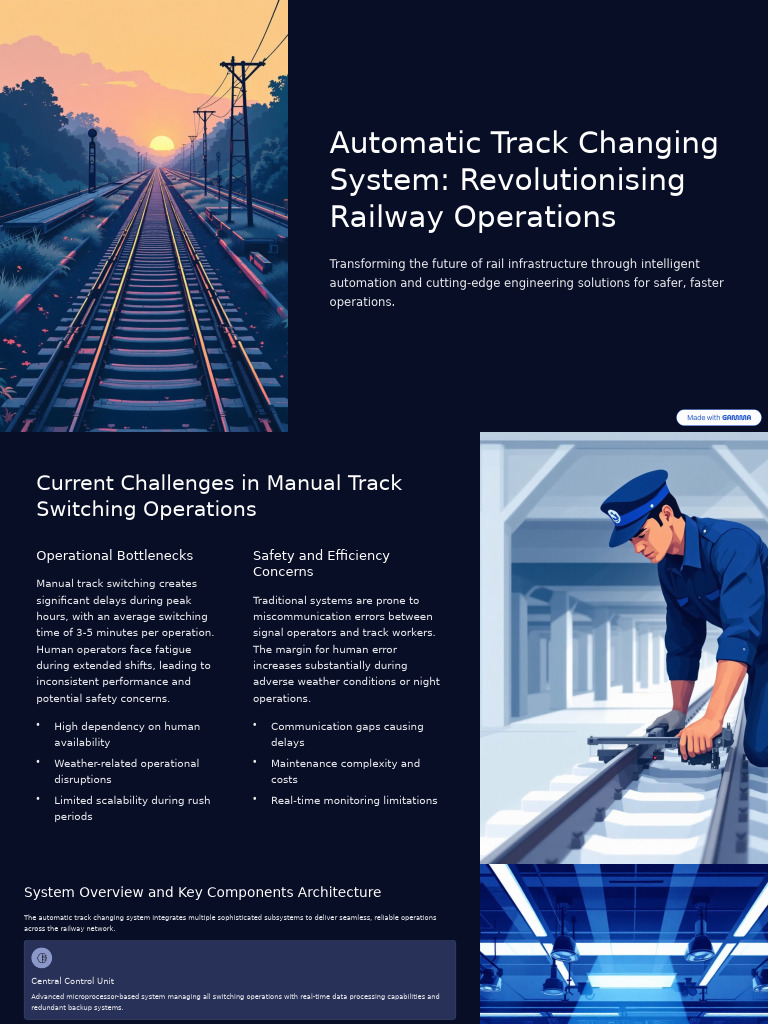 Automatic Track Changing System Overview | PDF | Automation | Rail ...
