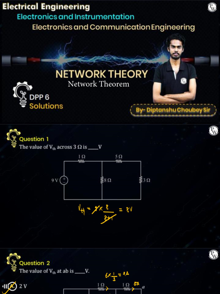 Network Theorems DPP 06 Discussion Notes | PDF
