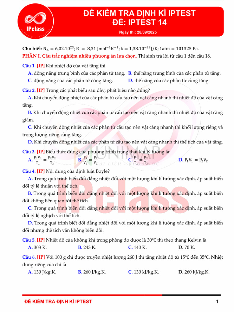 Đề IPtest14 - Cách Dòng | PDF