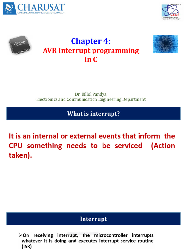 CH 4 Interrupt Programming 1 | PDF