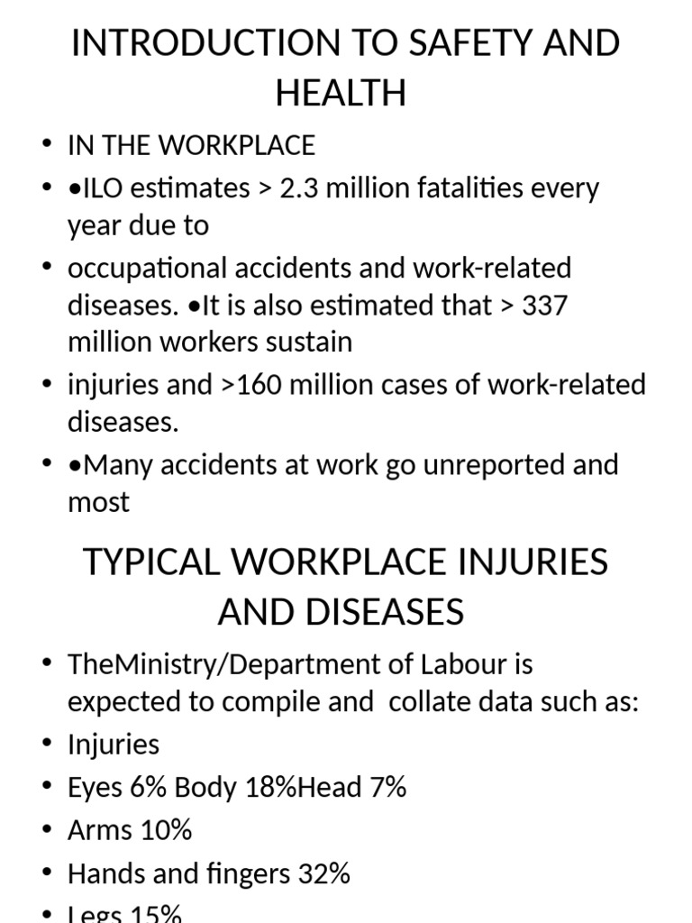 Introduction To Health and Safety in The Workplace | PDF | Occupational ...