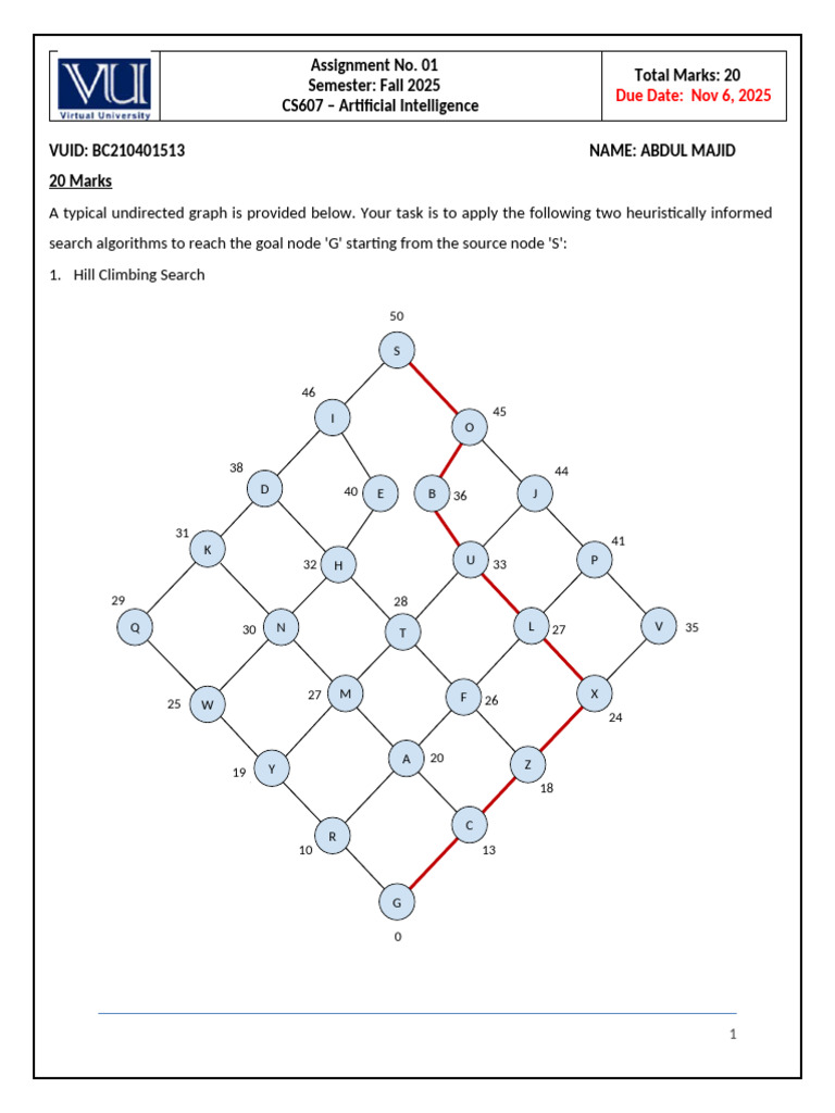 AI Search Algorithms Assignment 2025 | PDF | Algorithms | Algorithms ...